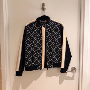 sass & bide Black, Cream and Gold Geometric Bomber Jacket